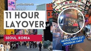 11 Hour Layover in Seoul, Korea | Gwangjang Market and Myeongdong