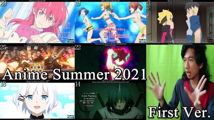 TOP 30 OPENING ANIME SUMMER 2021 (First Ver.) REACTION‼️ BLIND REACTION INDONESIA