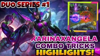 KARINA & ANGELA Scary Combo Heroes Gameplay Tutorial| Fast-Kill Rotation & Heavy Damage Build Reveal