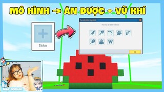 Mặp Doram Hướng Dẫn Làm COMBO ''MÔ HÌNH ĂN ĐƯỢC + LÀM VŨ KHÍ '' Trong Mini World