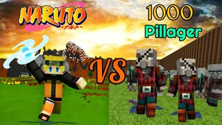 Minecraft Naruto Vs 1000 Pillager Vs Siren Head