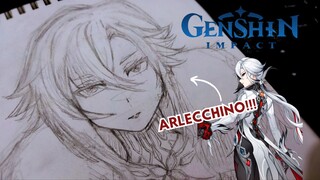 DRAWING ARLECCHINO!!! MOMMY :> (Drawing Arlecchino - Genshin Impact)