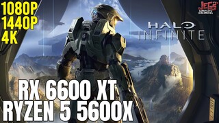 Halo Infinite | Ryzen 5 5600x + RX 6600 XT | 1080p, 1440p, 4K benchmarks!