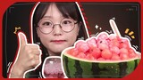 【吃播Aejeong：】今天吃清爽西瓜刨冰～！