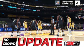 NBA 2K21 No Crowd Edition Courts Update | Lakers vs Nets Gameplay (Current Gen)