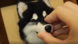 [Wool felt] Rough production process of Alaskan dog head
