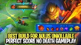 Best Build For Aulus Perfect Score No Death Gameplay | Mobile Legends: Bang Bang
