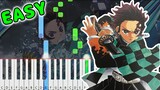 [FULL]Kimetsu no Yaiba OP - "Gurenge" - LiSA - EASY Piano Tutorial [animelovemen]