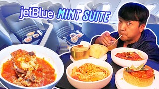 Flying JetBlue “MINT SUITE” FOOD REVIEW! BEST in Flight Food!