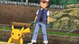Satoshi So tài cùng với Pikachu và Pokemon mới