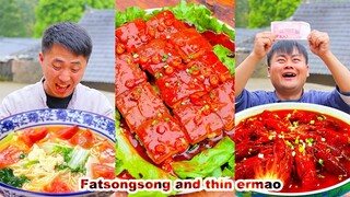 mukbang: Who will win the spicy eating competition between Song Song and Er Mao?