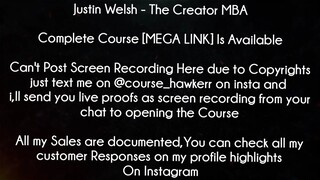 Justin Welsh Course The Creator MBA download