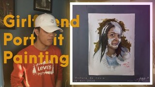 Girlfriend's Portrait Painting : How To Create a Portrait Painting - Oil on Canvas | JK Art