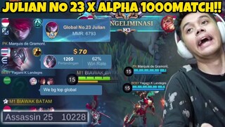 Assassin 10k MATCH + TOP GLOBAL JULIAN + ALPHA 1K MATCH= BANTAI!! - Mobile Legends