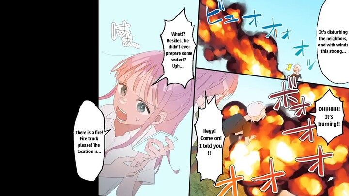 【Manga】A firefighter saved a pretty woman from an explosion. He was hospitalized too