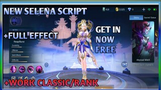 New!!! Script skin Selena Full Effect | mobile Legend Bang bang