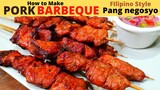 PORK BARBECUE | Filipino style pang NEGOSYO STREET FOOD | EASY PINOY Pork Barbecue on a stick Recipe