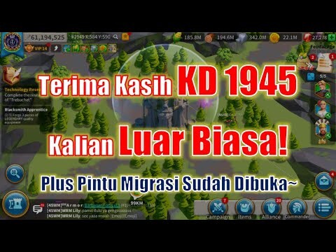 Terima Kasih KD 1945! Kalian Luar Biasa! Rise of Kingdoms Indonesia