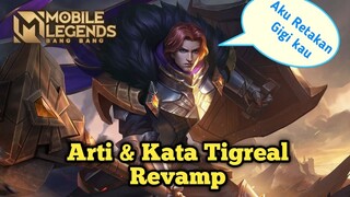 Suara dan arti kata hero tigreal mlbb