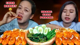 MUKBANG UDANG SAUS PADANG DAN LALAPAN, TINHAA KELAPARAN ATAU DOYAN 🤣 | MUKBANG INDONESIA.