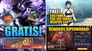 BANSOS BESAR! FREE Gacha x80 & Gratis Seo Jiwoo, Weapon SSR & Costumenya! | Solo Leveling: ARISE