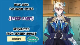 [SPEEDPAINT] PAK HAKIM FONTEN NEUVILLETTE FROM GENSHIN IMPACT  AND ME