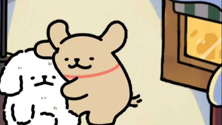 The gentle little chicken feathers will heal all of Xiaobai's bad moods