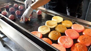 / hot pink cheeseburger - korean street food