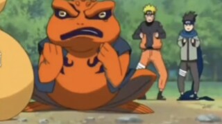 Toad Dragon berhasil belajar menyemprot air dengan bantuan Naruto