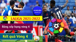 Kết quả vòng 4 Laliga Tây ban nha, bảng xếp hạng vòng 4 I Premier league I Bundesliga 21/22