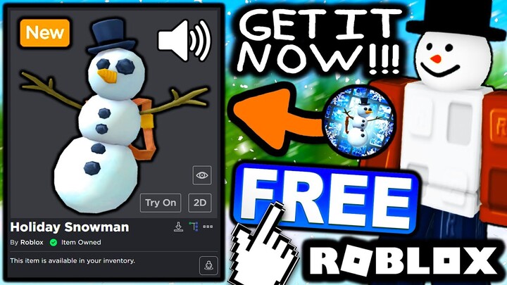 FREE ACCESSORY! HOW TO GET Holiday Snowman Backpack! (Roblox Community Space: Holiday Edition Event)