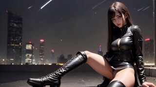 4K AI ART - Beautiful Girls in Leather / FASHION SHOW LOOKBOOK MODELS