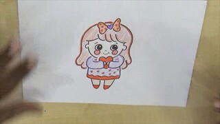 Draw Cartoon Kawaii Little Girl