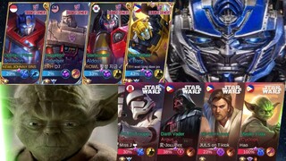 TRANSFORMERS SKIN SQUAD VS STARWARS SKIN SQUAD