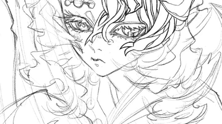 Seeing myself dawdling while drawing a single stroke makes me want to laugh...