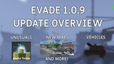 NEW EVADE V. 1.0.9. UPDATE OVERVIEW (Unusuals and more!) | ROBLOX EVADE