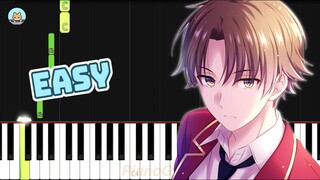 Classroom of the Elite Season 2 OP - "Dance In The Game" - EASY Piano Tutorial & Sheet Music