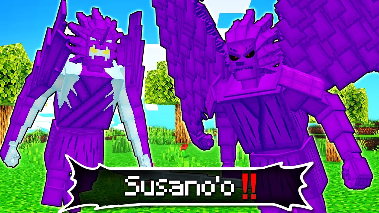 Sasuke Susanoo in Minecraft PE [Naruto] (Command Block Creation