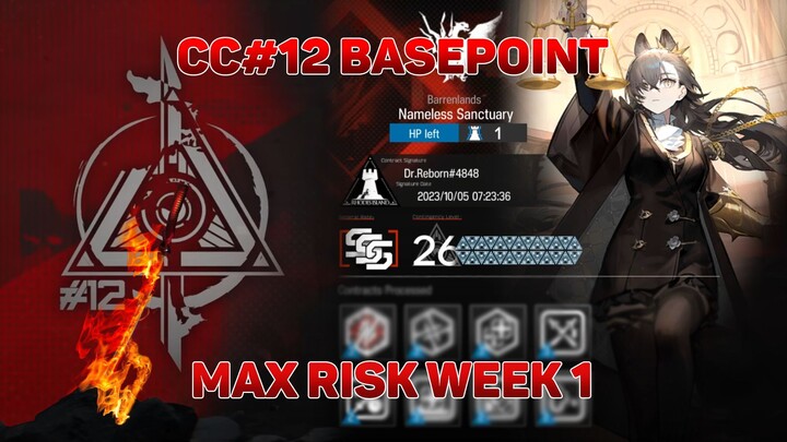 [Arknights] CC#12 Basepoint Max Risk 26 - Week 1