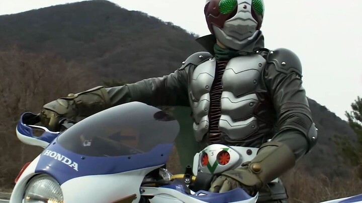 "A motorcycle goes with a belt, and a hard song goes with a hard man." Kamen Rider's wonderful motor