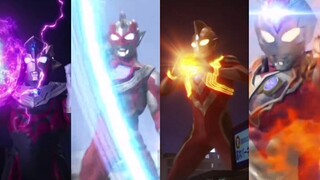 Comparison of the four Reiwa Ultraman's transformation into power forms and their ultimate moves!