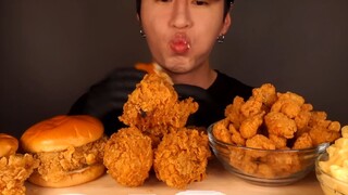 Đùi gà Tẩm bột chiên xù |ăn mukbang|