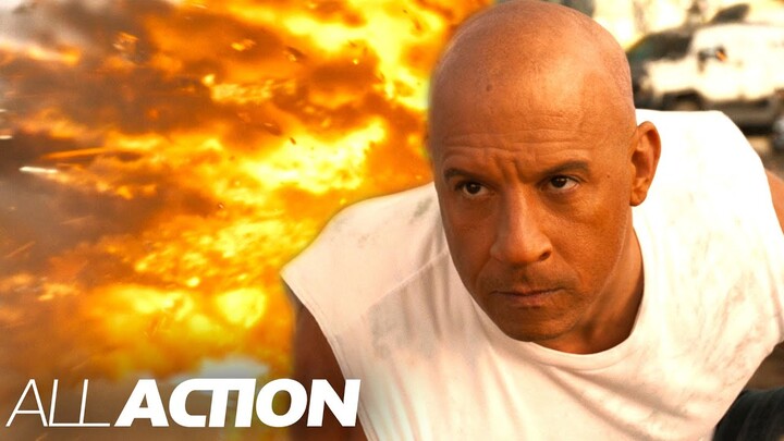 Dom Toretto Takes Down a Fighter Jet with a Truck | F9 | All Action