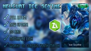 NEW HELCURT ICE SCYTHE ELITE SCRIPT SKIN | FULL EFFECT | MOBILE LEGENDS