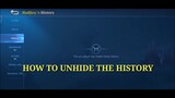 HOW TO UNHIDE ANY PRO PLAYER'S HISTORY, FAVORITE || MLBB