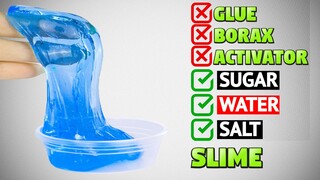 HOW TO MAKE NO BORAX, NO GLUE, ONLY SUGAR, SALT WATER SLIME/HOMEMADE DIY SLIME/SLIME WITHOUT BORAX