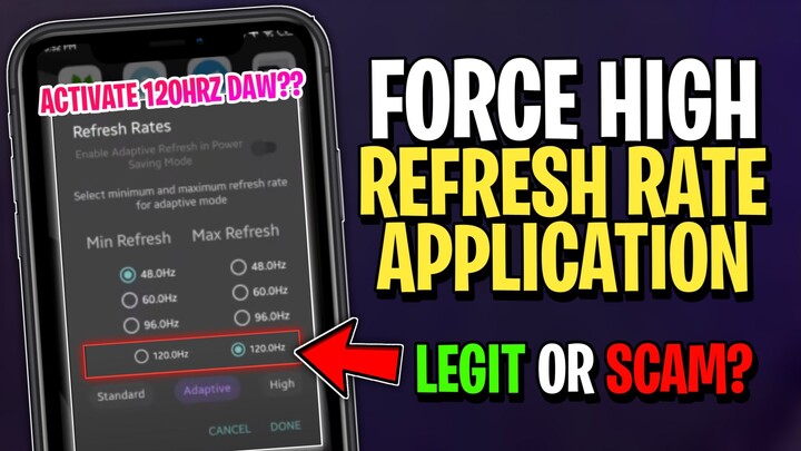 FORCE HIGH REFRESH RATE APPLICATION - Legit Or Scam?