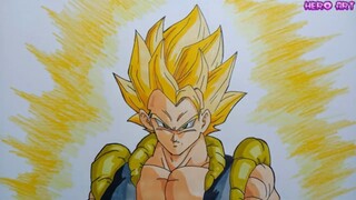 Trở Lại Vẽ Gogeta SSJ phong cách Dragon ball Sau 6 Tháng Luyện Tập