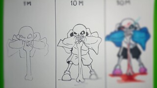 Drawing CHALLENGE 1M 10M 30M SANS Thử Thách Vẽ sans