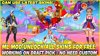 ML MOD UNLOCK ALL SKINS - WORKING ON DRAFT PICK & NO KEY NEEDED | MELISSA PATCH | MLBB